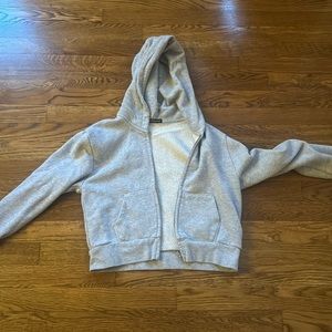 Brandy Melville cropped zip up hoodie